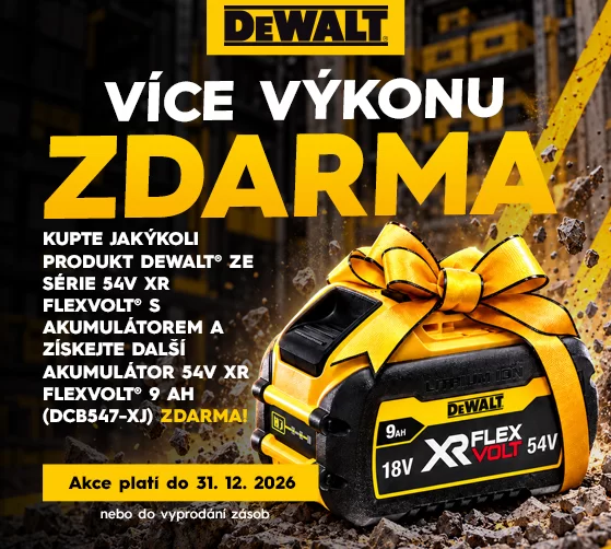 DeWALT s akumulátorem zdarma do 31.12.2026 nebo do vyprodání zás