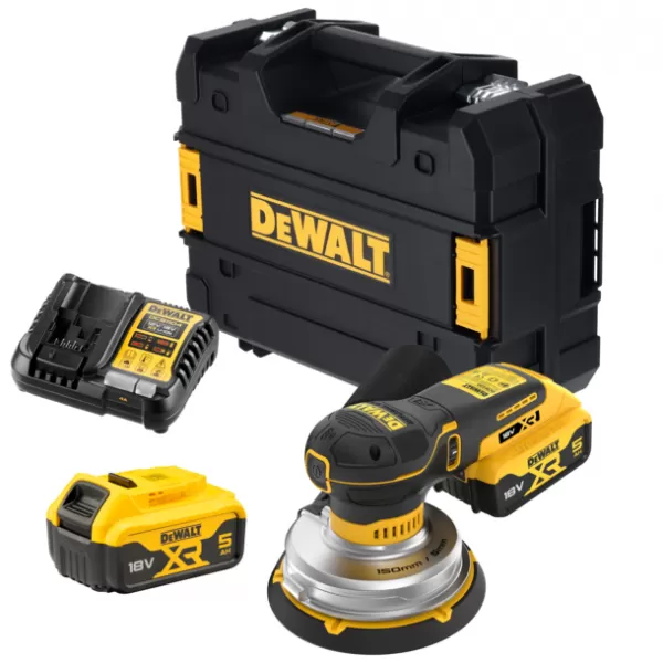 Aku excentrická bruska DeWALT DCW230P2, 150 mm,2x5,0Ah, TSTAK