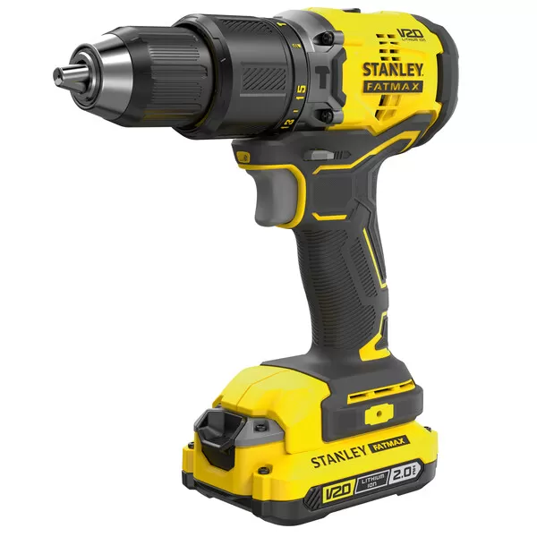 Aku bezuhlíková vrtačka s příklepem Stanley FATMAX® SFMCD715D1K, V20, 18 V